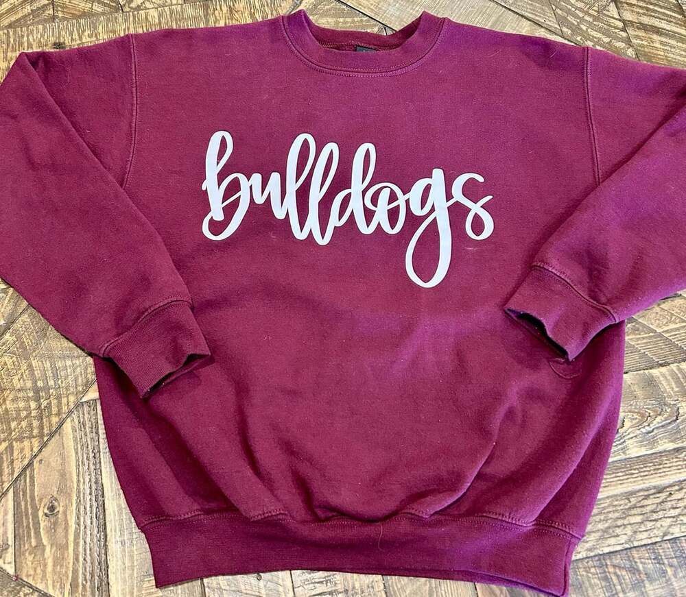 Gildan Miss State Bulldogs Heavy Blend Sweatshirt Size L Maroon